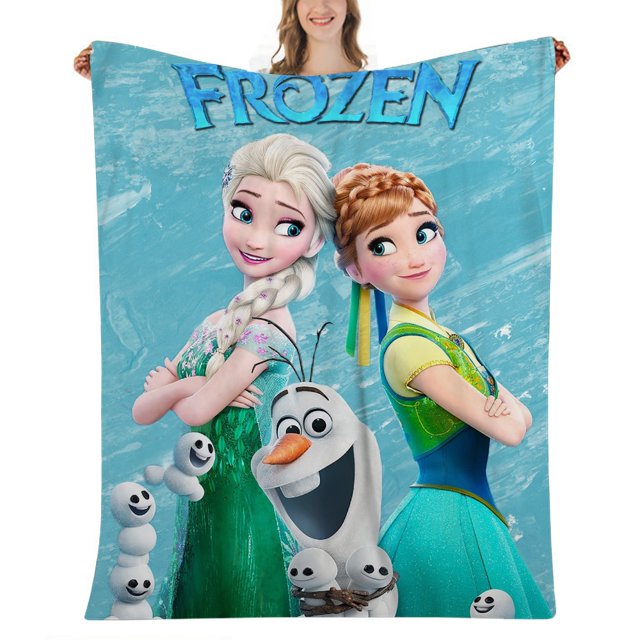 Frozen Elsa Fleece Blanket Throw Size 32x48 inch Soft Fuzzy Throws Cozy