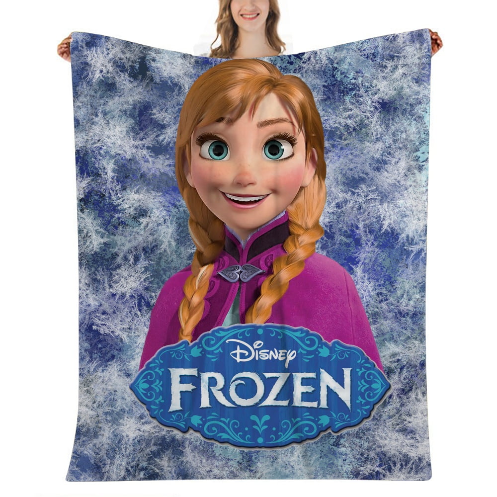 Frozen Elsa Fleece Throw Blanket 32x48 inch Plush Fluffy Lattice