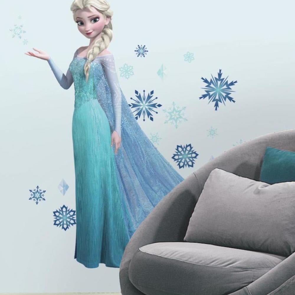 Frozen Elsa Giant Peel and Stick Wall Decal with Glitter