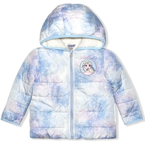 Frozen Elsa Girls Puffer Coat, Toddler