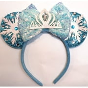 Frozen Elsa II Inspired Minnie Ears , Frozen Mickey Ears, Princess Ears, Elsa Minnie Ears, Elsa Mickey Ears