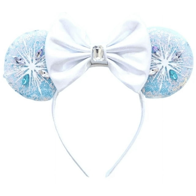 Frozen Elsa Inspired Minnie Ears , Frozen Mickey Ears, Princess Ears, Elsa Minnie Ears, Elsa Mickey Ears