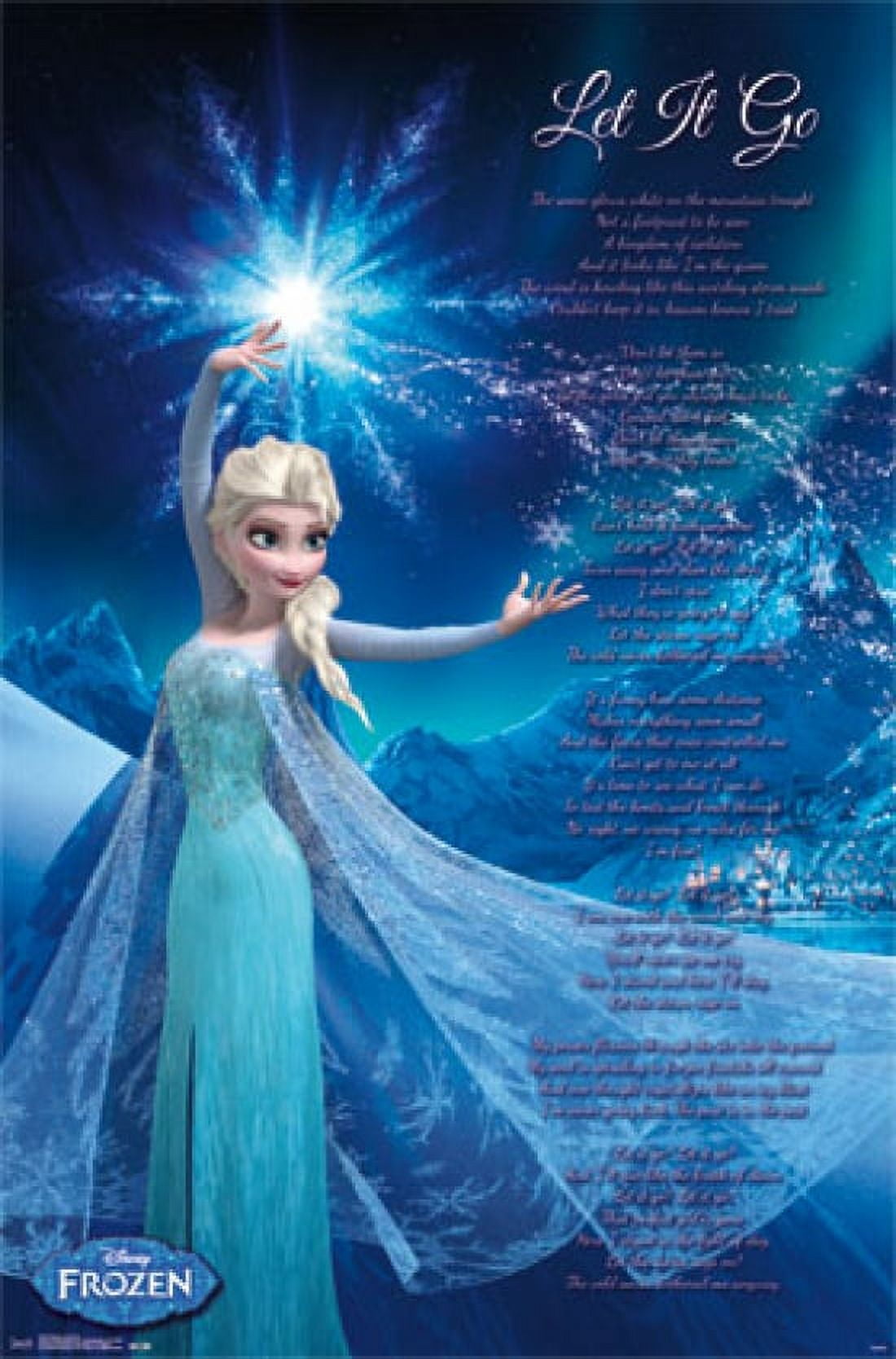 Frozen - Elsa Let It Go Poster Print (22 x 34) - Walmart