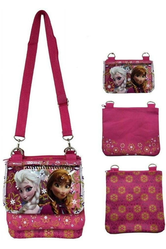 Frozen Elsa Pink Adjustable Strap Messenger Shoulder Cross Purse Bag