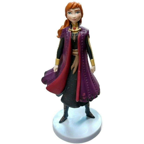 Frozen Elsa Sis Anna 4" Cake Topper Purplecape PVC Figure Figurine Kristoff Girl