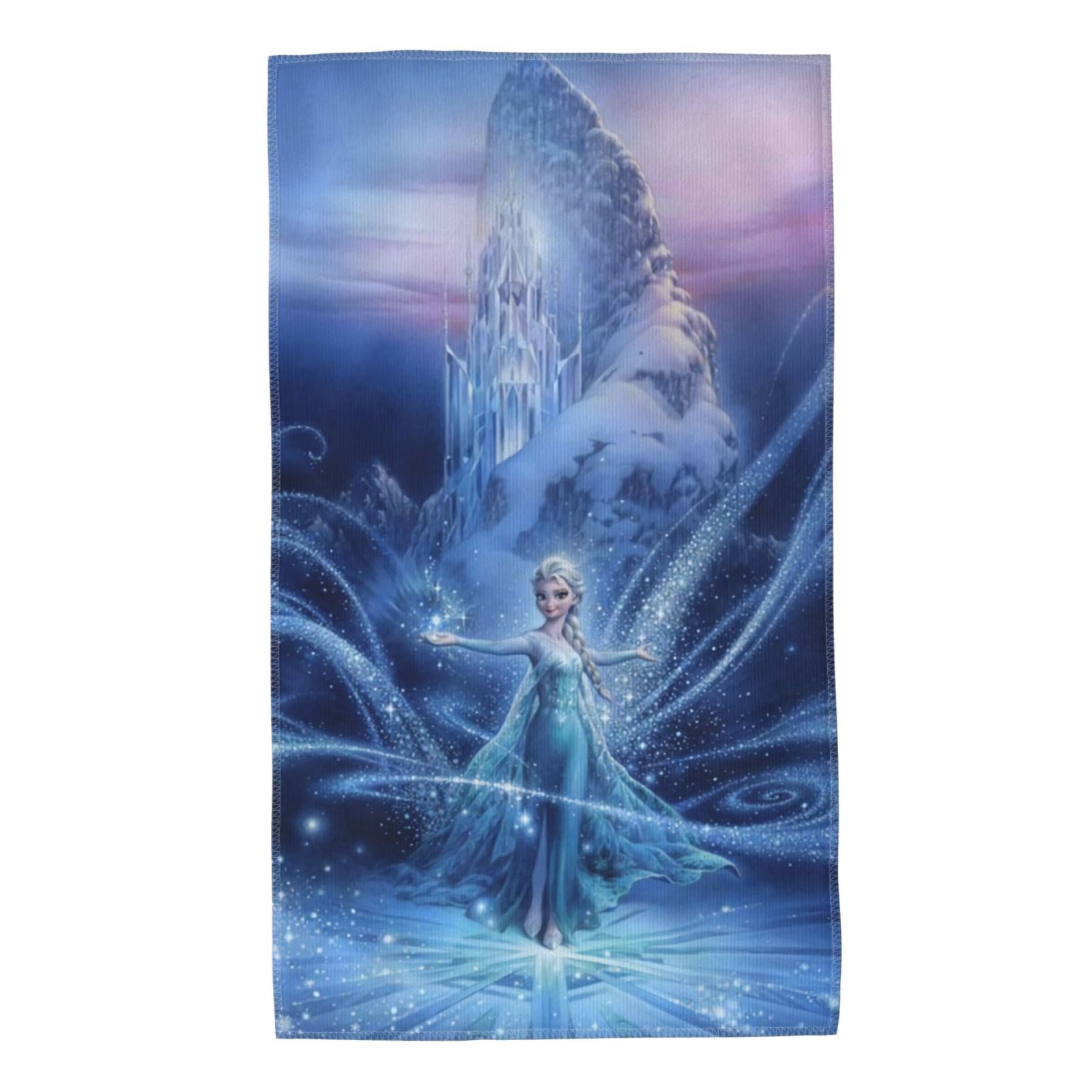 Frozen-Elsa Snowflake Swirls Princess Pose Face Towels,Microfiber Hand ...