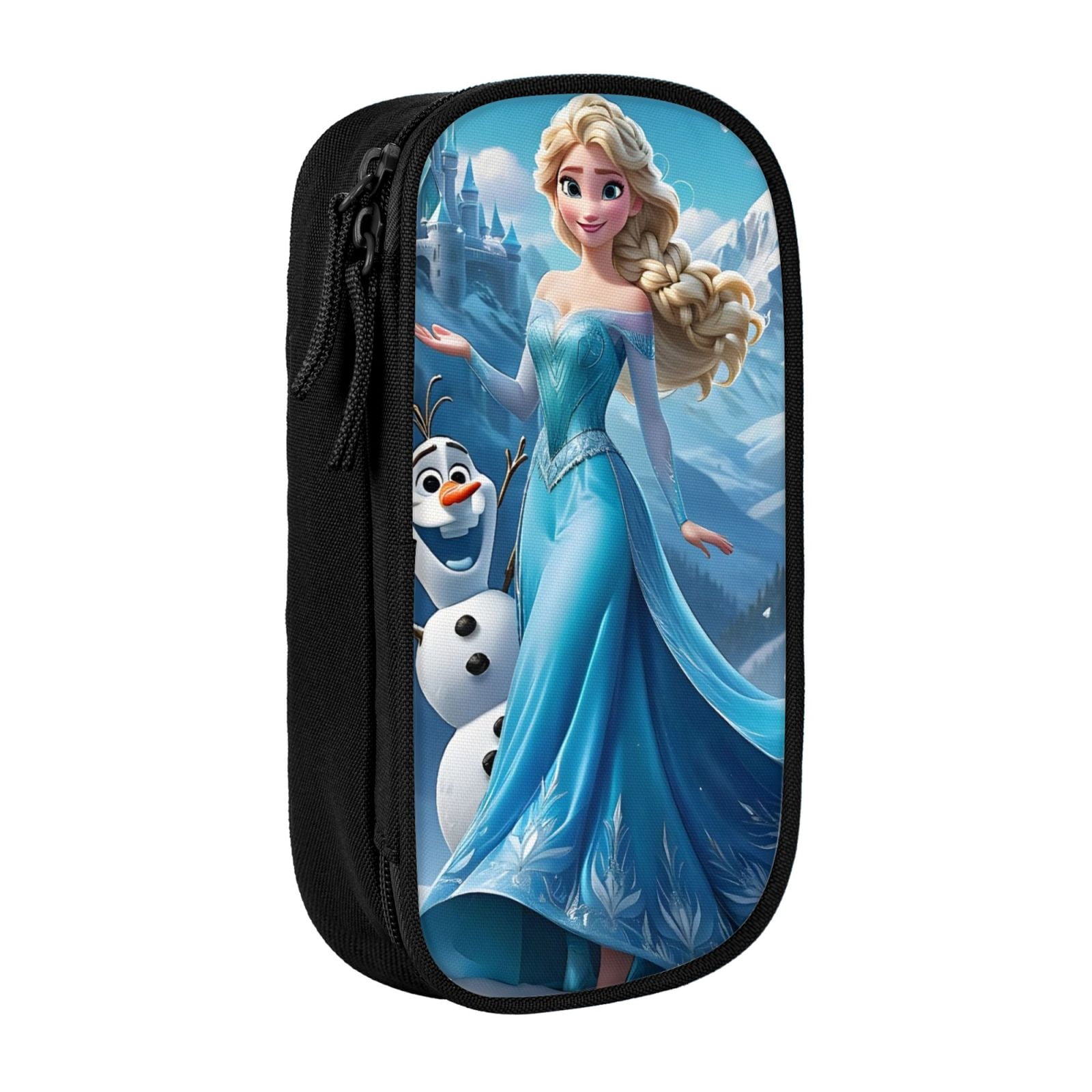 Frozen Elsa Snowflake Swirls Princess Pose Pencil Case,Pencil Pouch,Big ...