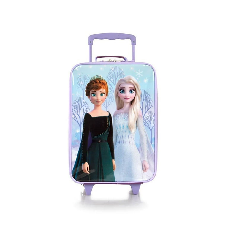 Frozen Elsa Softside Luggage - 17 inch Wheeled Rolling Suitcase Travel  Trolley for Kids 