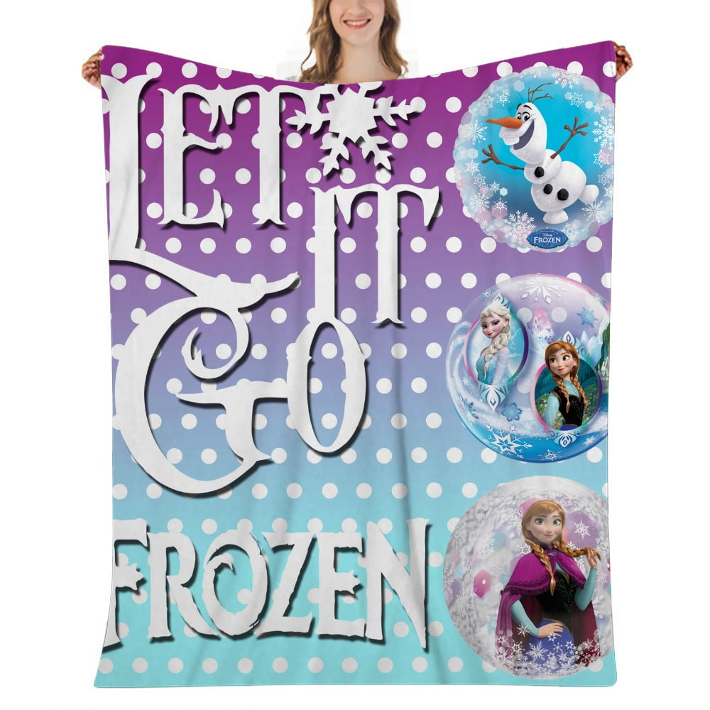 Frozen Elsa Throw Blanket for Couch 3D Soft and Warm Decorative