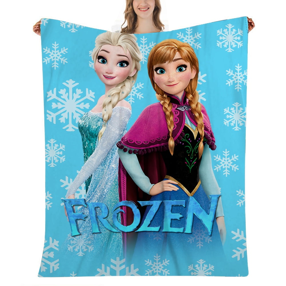 Frozen Elsa Throw Blanket Couch, Soft Blankets for Adults Throw, Cozy