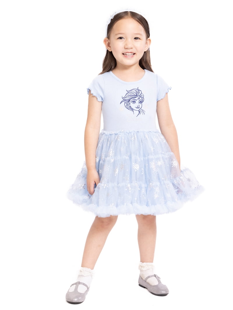 elsa dress short sleeve Disney Princess Elsa Silver Sequins Dress, Short Sleeves, Girls Gift, Sizes  3-6