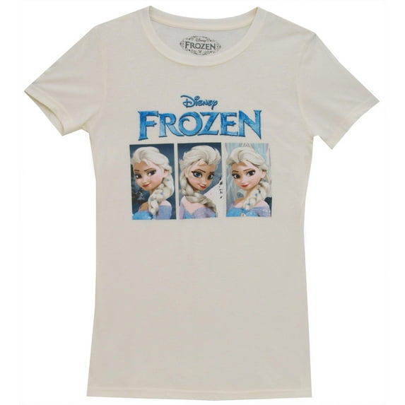 Frozen Elsa Trio Boxes Disney Animated Movie Mighty Fine Juniors T-Shirt Tee