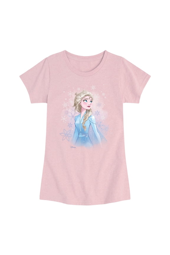 Frozen - Elsa - Youth Girls Fitted Short Sleeve T-Shirt
