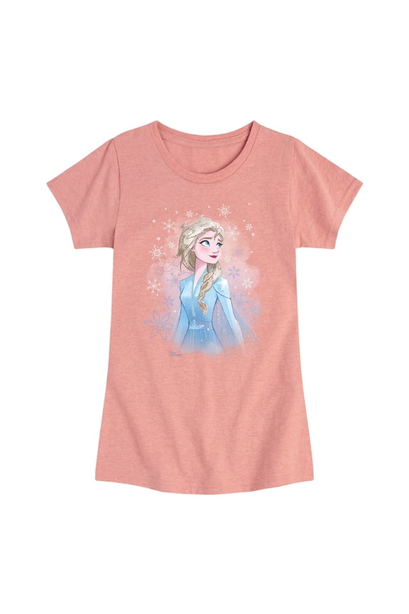 Frozen - Elsa - Youth Girls Fitted Short Sleeve T-Shirt