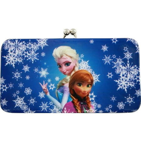 Frozen Elsa and Anna Animated Disney Movie Ball Clasp Hinge Wallet