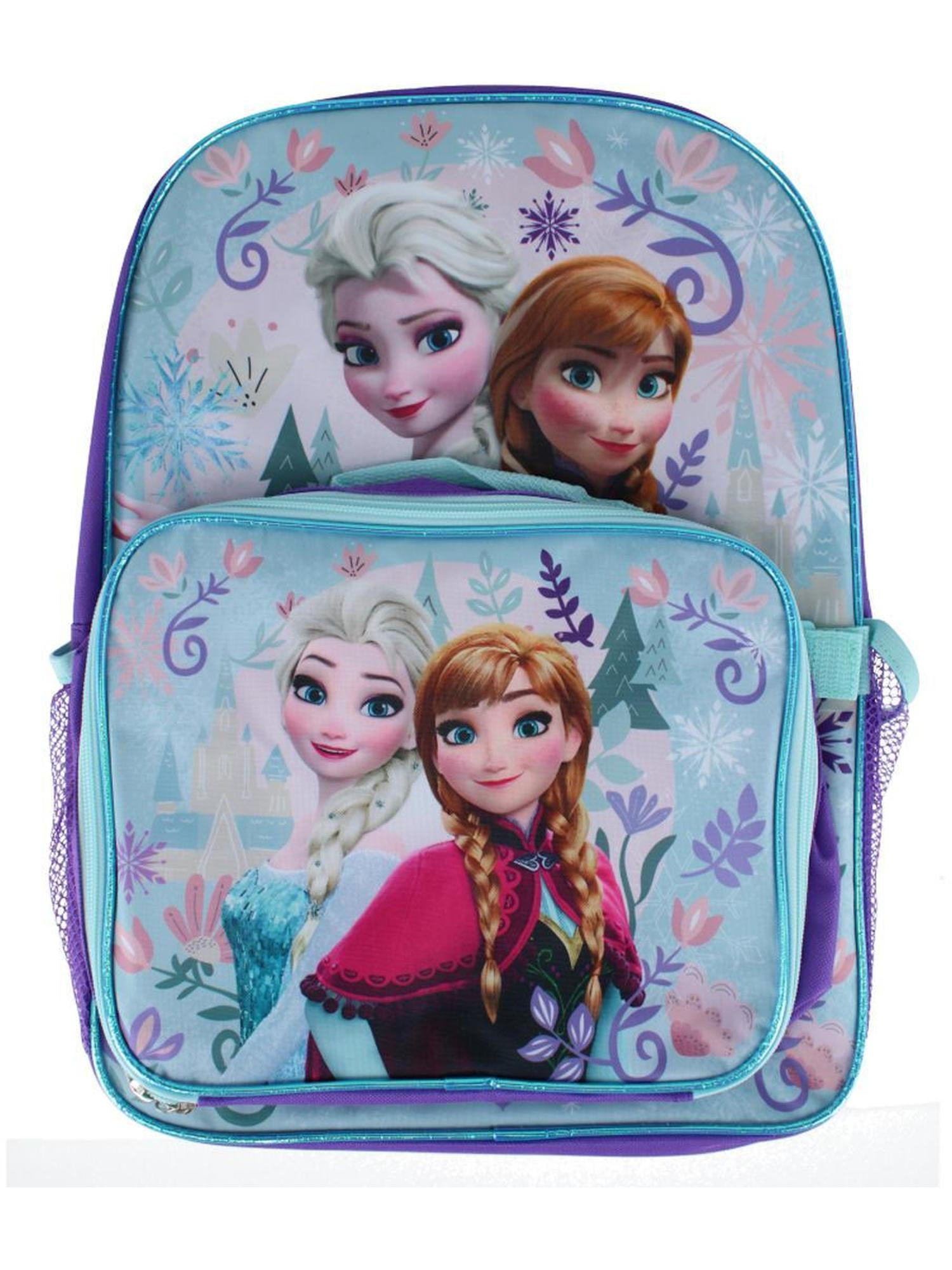 CTM Girl's Disney Frozen Elsa and Anna Backpack and Lunchbox Set