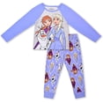 thumbnail image 1 of Frozen Elsa and Anna Girls 2 Piece Long Sleeve Tee and Jogger Set (Loungewear Style), Toddler, 1 of 5