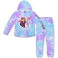 thumbnail image 1 of Frozen Elsa and Anna Girls 2 Piece Tie Dye Hoodie and Jogger Set (Loungewear Style), Toddler, 1 of 5