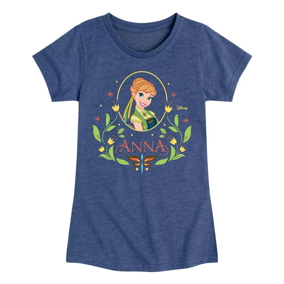 Frozen - Fall - Anna In A Flower Frame - Toddler & Youth Girls Short Sleeve Graphic T-Shirt