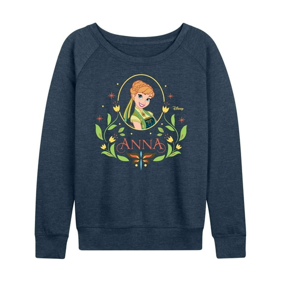 Frozen - Fall - Anna In A Flower Frame - Women's Lightweight French Terry Long Sleeve Shirt
