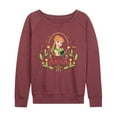 thumbnail image 1 of Frozen - Fall - Anna In A Flower Frame - Women's Lightweight French Terry Long Sleeve Shirt, 1 of 5