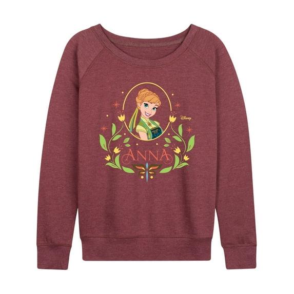 Frozen - Fall - Anna In A Flower Frame - Women's Lightweight French Terry Long Sleeve Shirt