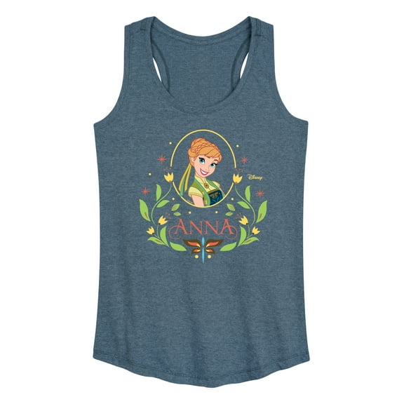 Frozen - Fall - Anna In A Flower Frame - Women's Racerback Tank Top