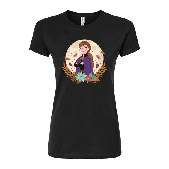 Frozen - Fall - Anna & Leaves - Juniors Fitted Graphic T-Shirt
