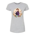 thumbnail image 1 of Frozen - Fall - Anna & Leaves - Juniors Fitted Graphic T-Shirt, 1 of 5