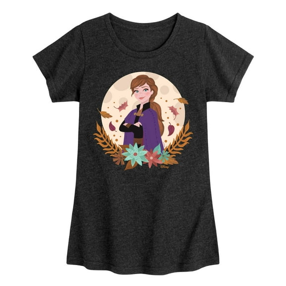 Frozen - Fall - Anna & Leaves - Toddler & Youth Girls Short Sleeve Graphic T-Shirt