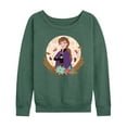 thumbnail image 1 of Frozen - Fall - Anna & Leaves - Women's Lightweight French Terry Long Sleeve Shirt, 1 of 5