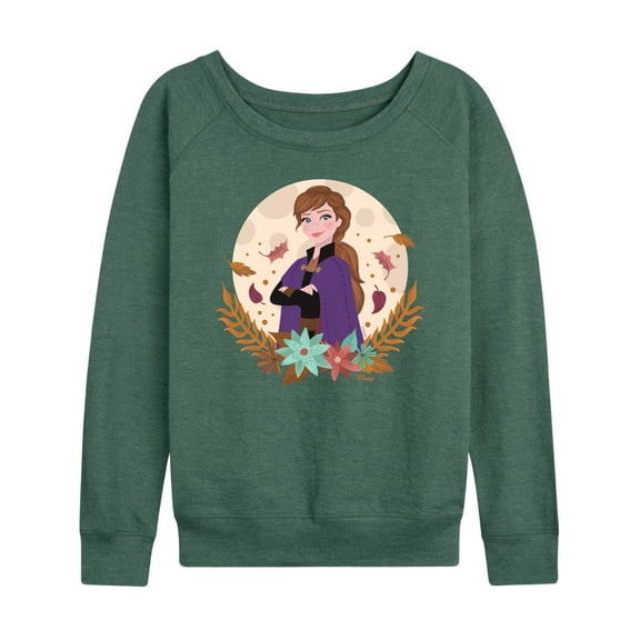Frozen - Fall - Anna & Leaves - Women's Lightweight French Terry Long Sleeve Shirt