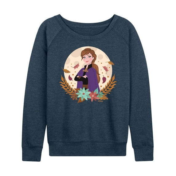 Frozen - Fall - Anna & Leaves - Women's Lightweight French Terry Long Sleeve Shirt