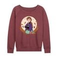 thumbnail image 1 of Frozen - Fall - Anna & Leaves - Women's Lightweight French Terry Long Sleeve Shirt, 1 of 5