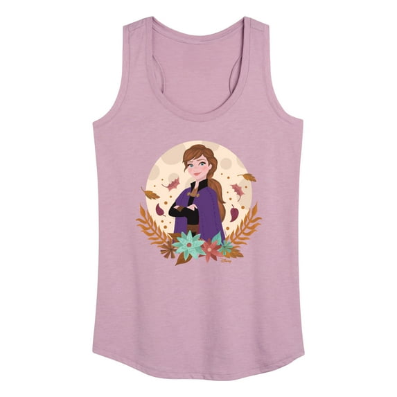 Frozen - Fall - Anna & Leaves - Women's Racerback Tank Top