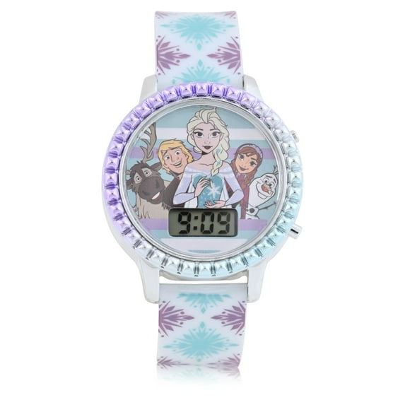 Frozen Flashing Lights LCD Watch with Printed Strap