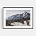 thumbnail image 1 of Frozen Flatirons - Boulder Colorado Photography Black Framed Wall Art Print 12 x 18 inches, 1 of 4