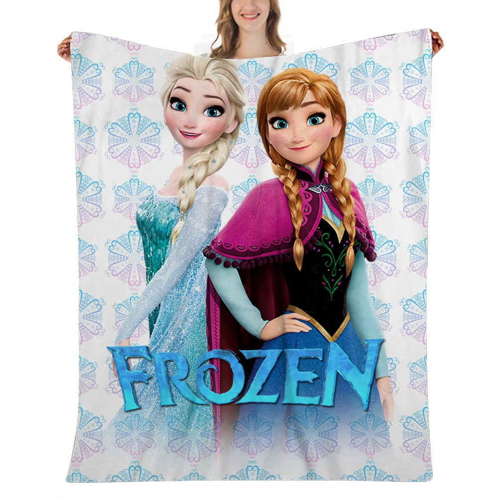 Frozen Fleece Throw Blanket for Couch 32x48 inch for Adult and Kids