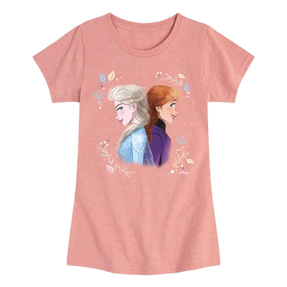 Frozen - Frozen Sisters - Youth Girls Fitted Short Sleeve T-Shirt