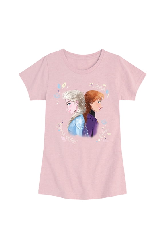 Frozen - Frozen Sisters - Youth Girls Fitted Short Sleeve T-Shirt