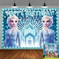 thumbnail image 1 of Frozen Girl Elsa Princess Backdrop Banner Party Supplies Post Birthday Decorations Background for Photography Taspestry, 1 of 6