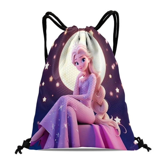 Frozen Girl Elsa Waterproof Bag:Great for fitness, hiking, yoga, swimming, travel, beach, and shopping, with a size of 15.7*17.7 inches.