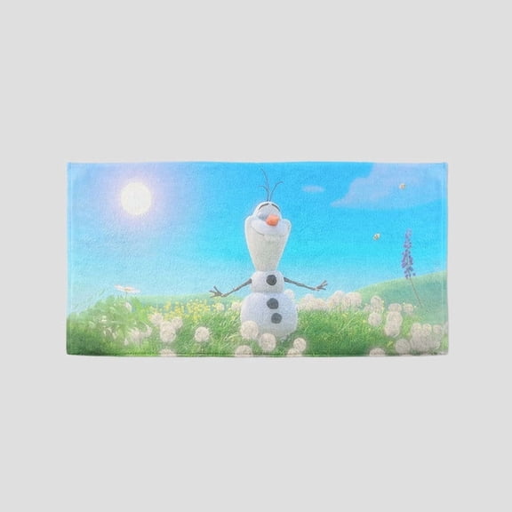 Frozen Girl Elsa's single-sided towel features a unique design, making it an ideal gift for fans. Suitable for gym, yoga, boxing, and sunbathing, it's 13.8"x28.7"35cm75cm.