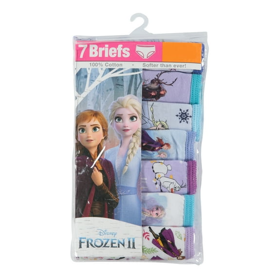 Frozen Girls Briefs Panties, 7 Pack, Sizes 4-8
