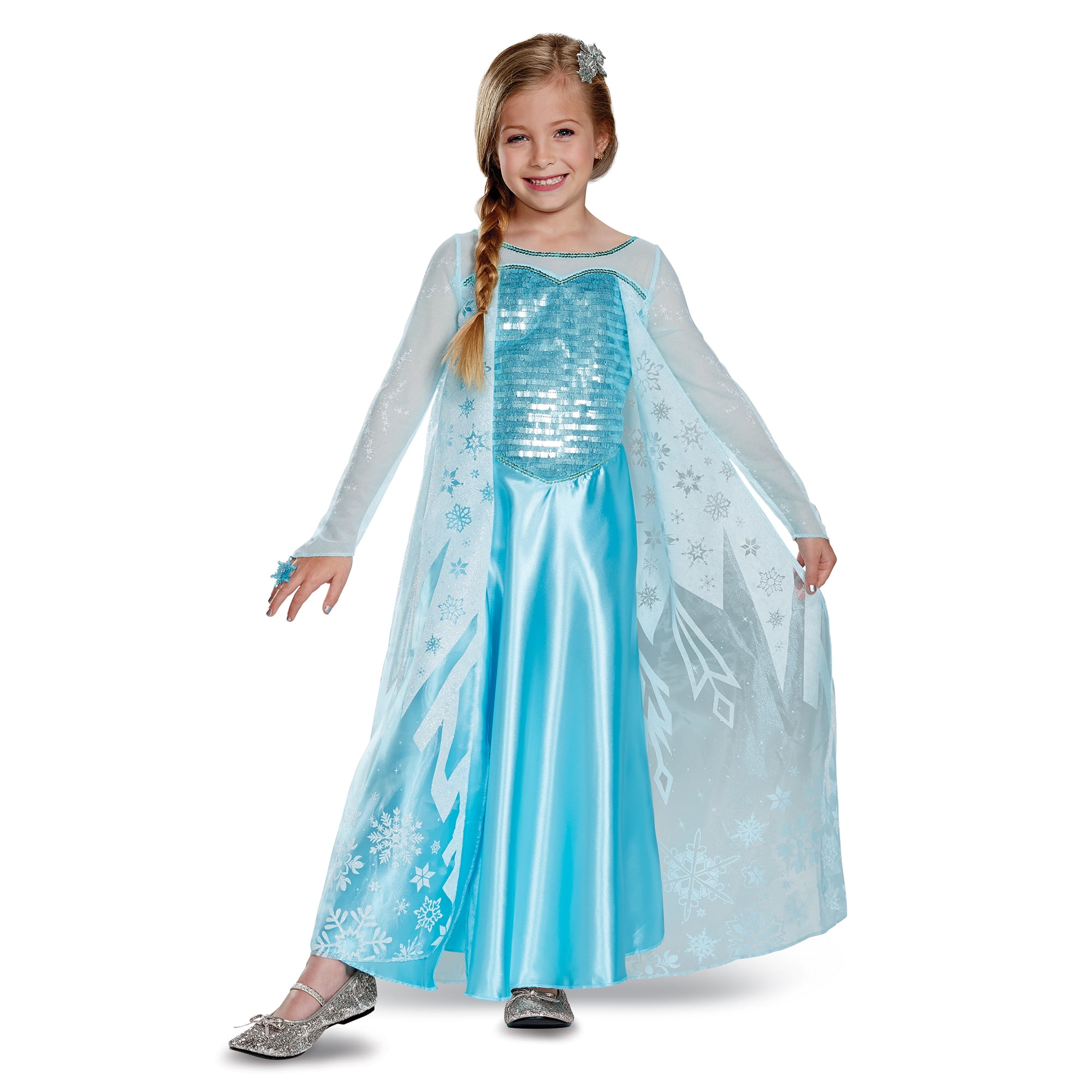 Frozen Girls Elsa Deluxe Costume Walmart