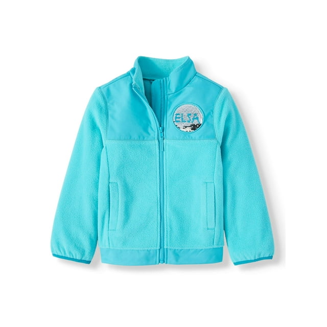Frozen Girls Reversible Flip Sequin Polar Fleece Jacket, sizes 4-6x