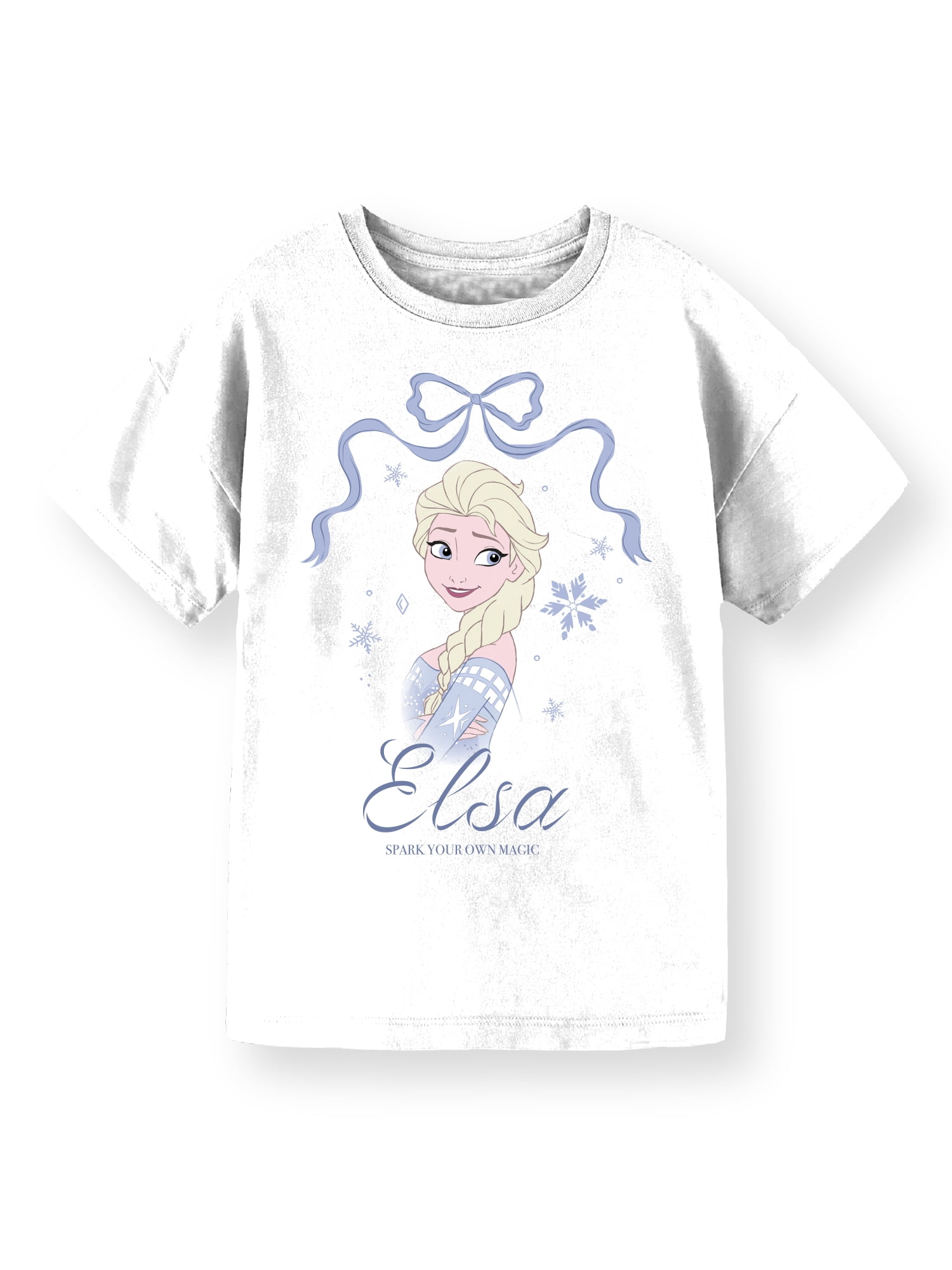 Frozen, Girls' Short Sleeve T-Shirt, Elsa Bow Portrait, Sizes 4-16