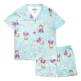 thumbnail image 1 of Frozen Girls Short Button Front Short Sleeve Top & Short Pajama Set, Sizes 4-10, 1 of 1
