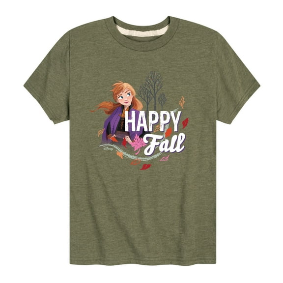 Frozen - Happy Fall - Toddler And Youth Short Sleeve Graphic T-Shirt