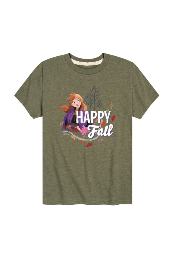 Frozen - Happy Fall - Toddler And Youth Short Sleeve Graphic T-Shirt